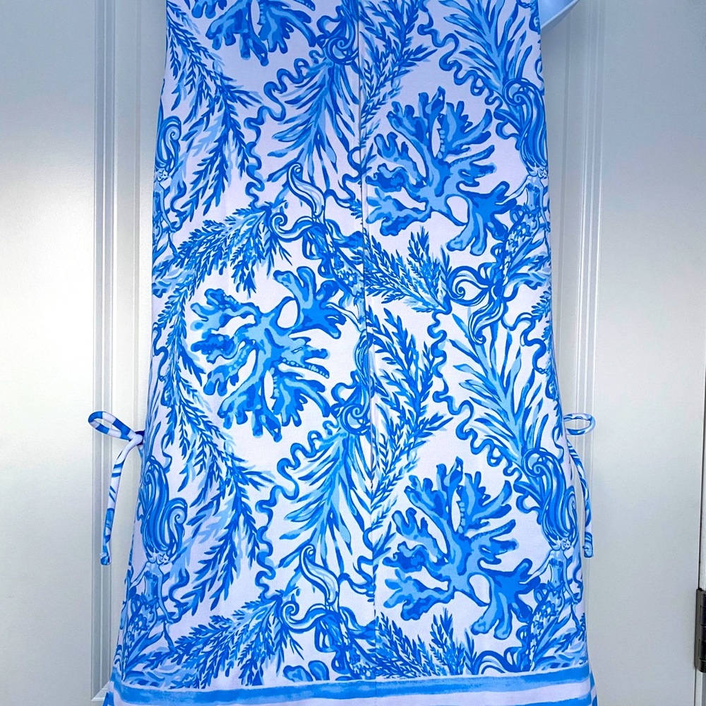 Lilly Pulitzer Sammi Romper in Aqua Engineered - Picture 3 of 7